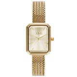 JAG Balmain Gold Stainless Steel Mesh Band Women's Watch J2915A JAG Balmain Gold Stainless Steel Mesh Band Women's Watch J2915A