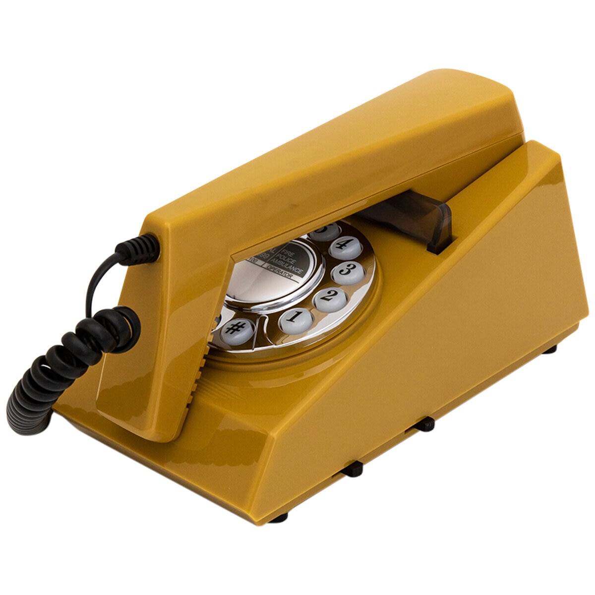 GPO Trim Phone Push Button Mustard