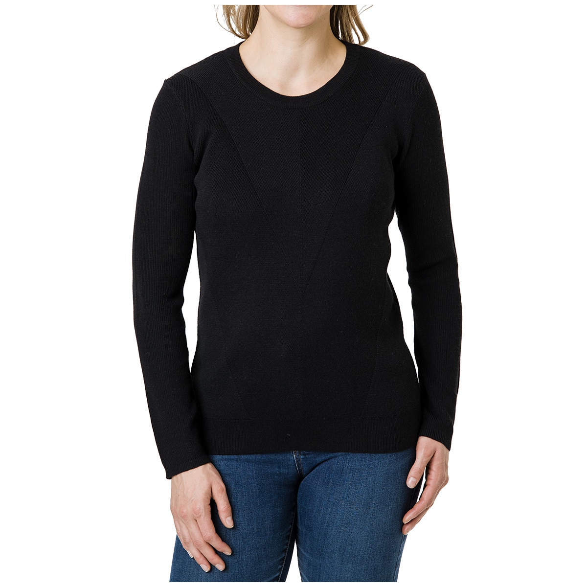 Seg'ments Women's Textured Sweater - Black