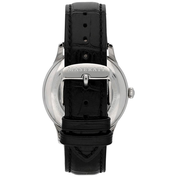 Maserati Ricordo Men's Automatic Watch R8821133006 Black band & silver