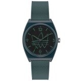 Adidas Originals Project Two Black Dial Green Strap Watch AOST22566