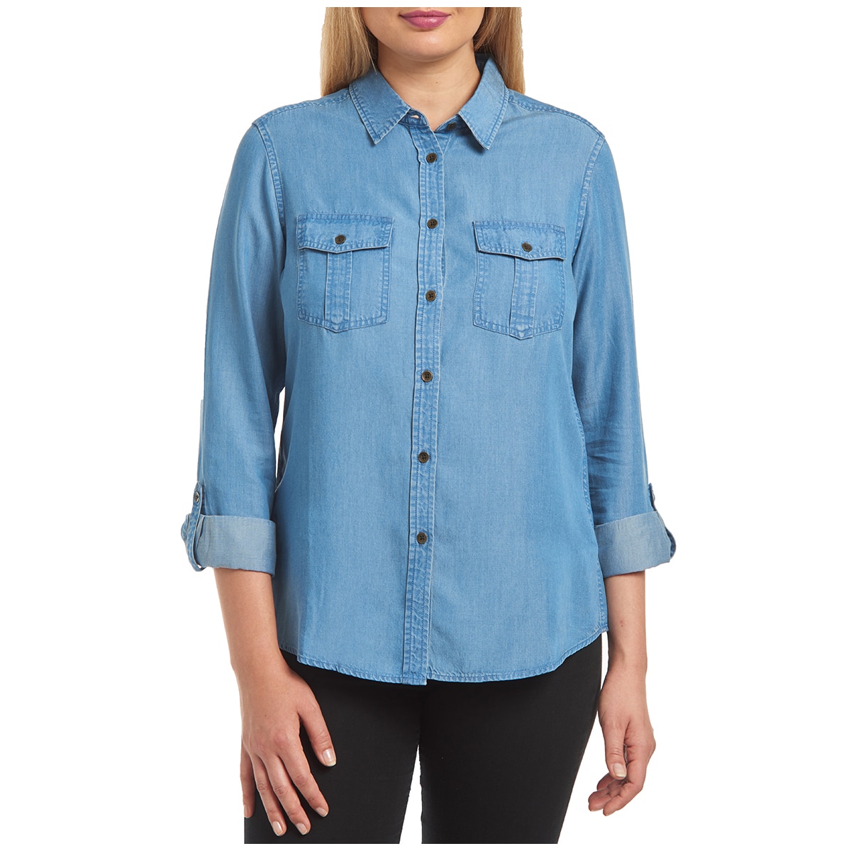 Jachs Women's Tencel Shirt - Medium Denim