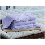 Kingtex Plain dyed 100% Combed Cotton towel range 550gsm Bath Sheet set 7 piece - Lilac