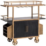 Wine Stash Industrial French Bar Cart