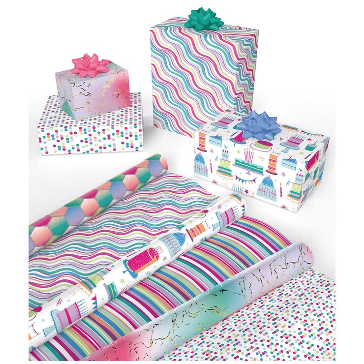 Ks Spring Reversible Trio Gift Wrap Ks Spring Reversible Trio Gift Wrap