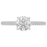 18KT White Gold 1.1ctw Diamond Engagement Ring