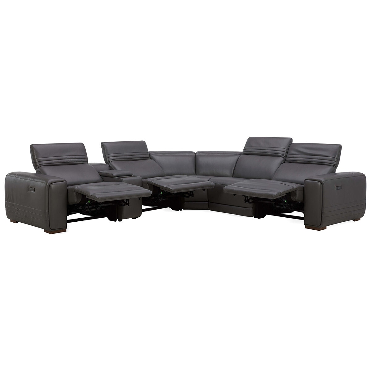 Aiden & Ivy Leather Power Reclining Sectional
