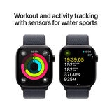 Apple Watch Series 10 GPS 46mm Jet Black Aluminium Case with Ink Sport Loop