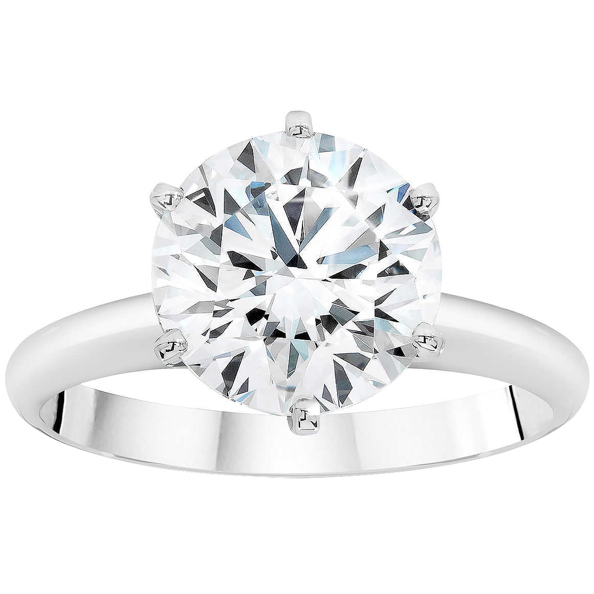 Round Brilliant 10.03 ct VS1 Clarity, I Color Diamond Platinum Solitaire Ring