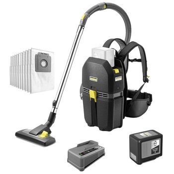 Kärcher BVL5 1BP Backpack Vacuum 5AH Kit With 10 Bags
