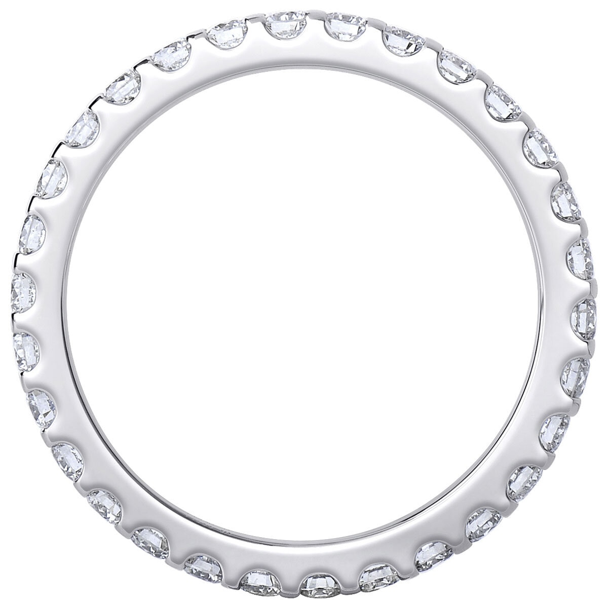 Platinum 1.00ctw Round Brilliant Cut Diamond Eternity Ring