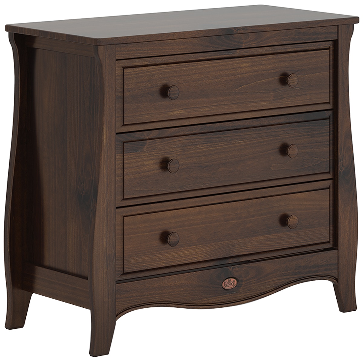 Boori Sleigh Smart Assembly 3 Drawer Chest - Coffee