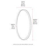 CAFE LIGHTING & LIVING Lucille Oval Wall Mirror Gold Leaf