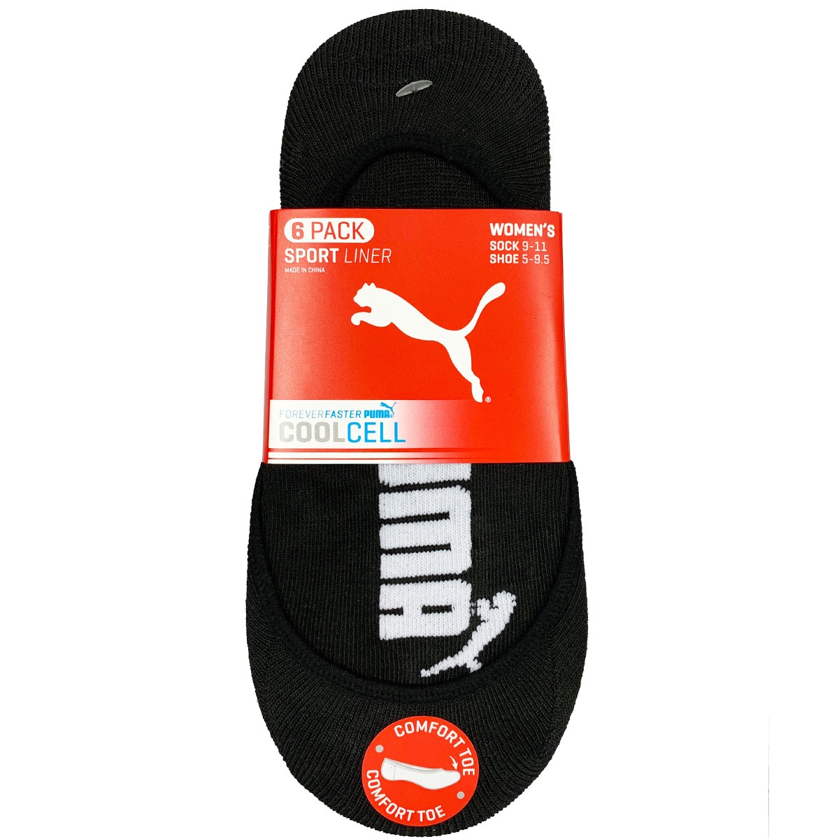 Puma Women's Sport Liner Socks 6pk Black Costco Australia