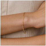 18KT Yellow Gold Figaro Bracelet 1.3g