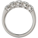 14KT White Gold 1.93ctw Oval Diamond Five Stone Ring