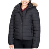 Superdry Women’s Faux Fur Fuji Hooded Jacket Black