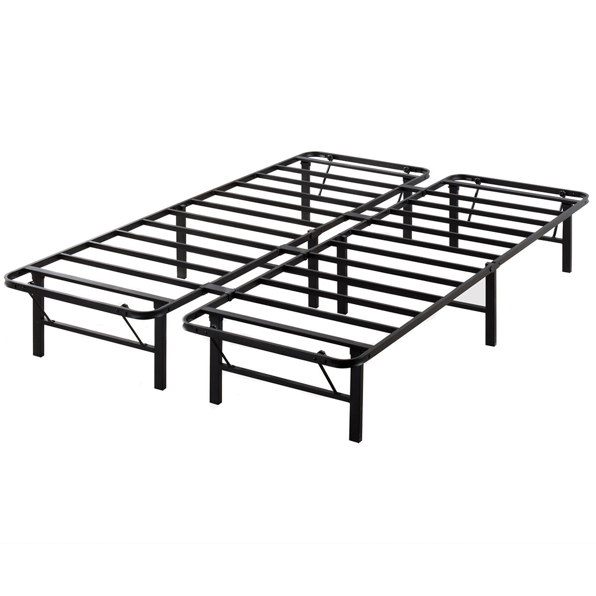 Our bed frames are all constructed with sturdy metal. blackstone heavy duty smartbase king bed