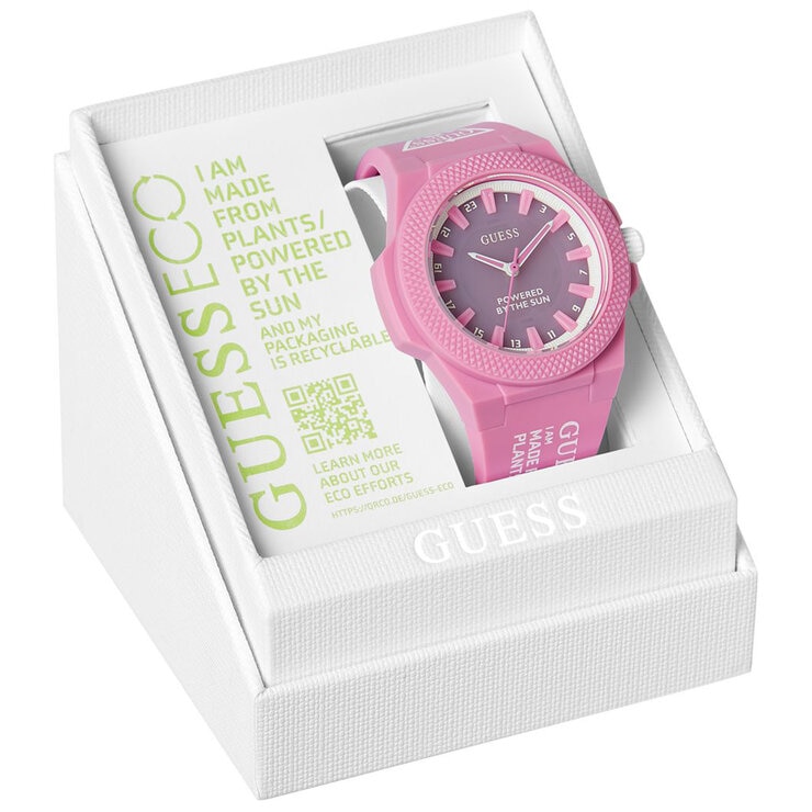 GUESS Eco Pink Outspoken Solar Women's Watch GW0587L3