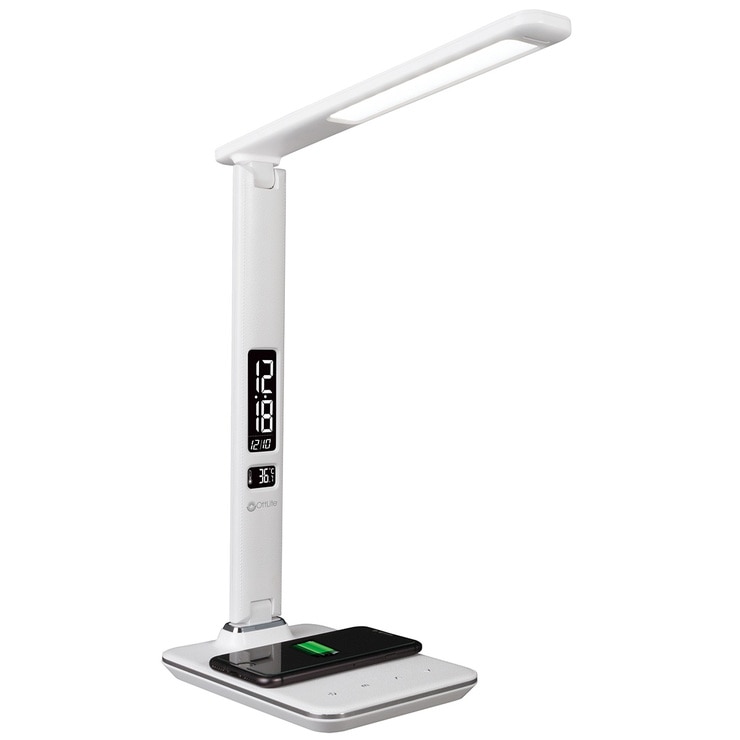 Ottlite Executive Desk Lamp with Wireless Charging Base White Costco