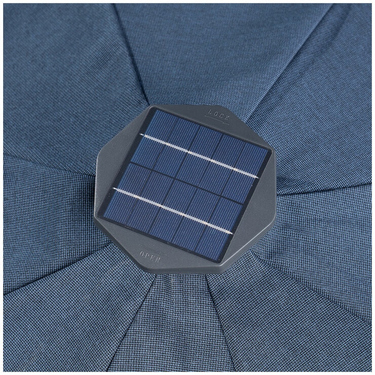 SunVilla Blue LED Market Umbrella 3M