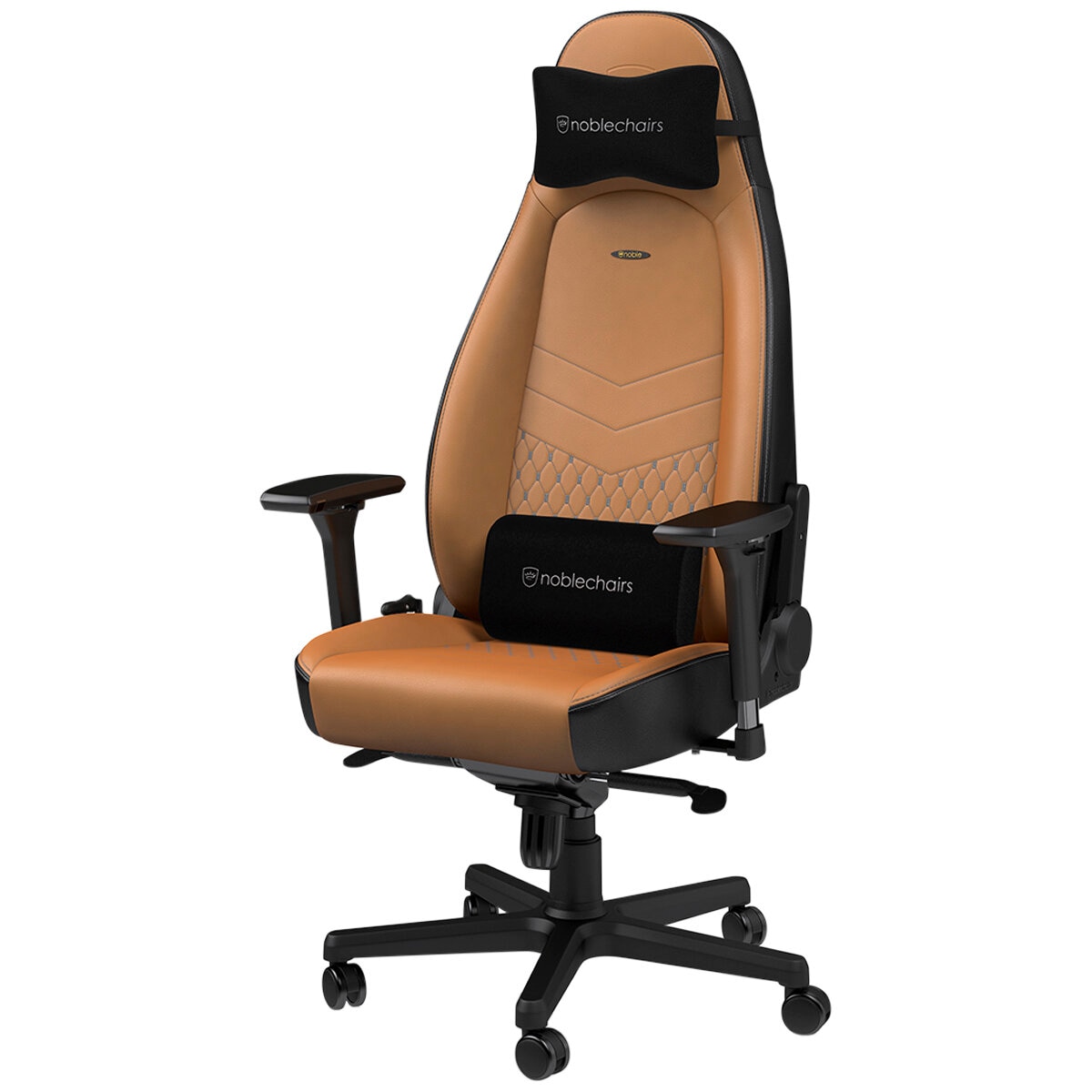 Noblechairs ICON Gaming Chair Real Leather Cognac Black