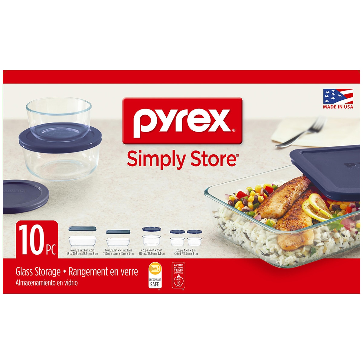 Pyrex Simply Store 10 piece Glass Food Storage