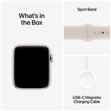 Apple Watch SE GPS 44mm Starlight Aluminium Case with Starlight Sport Band - S/M