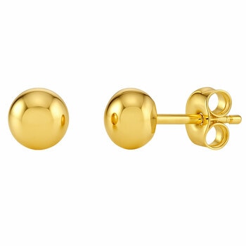 18KT Yellow Gold Ball Stud Earrings