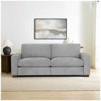 Henredon Fabric Sofa with 2 Power Footrests