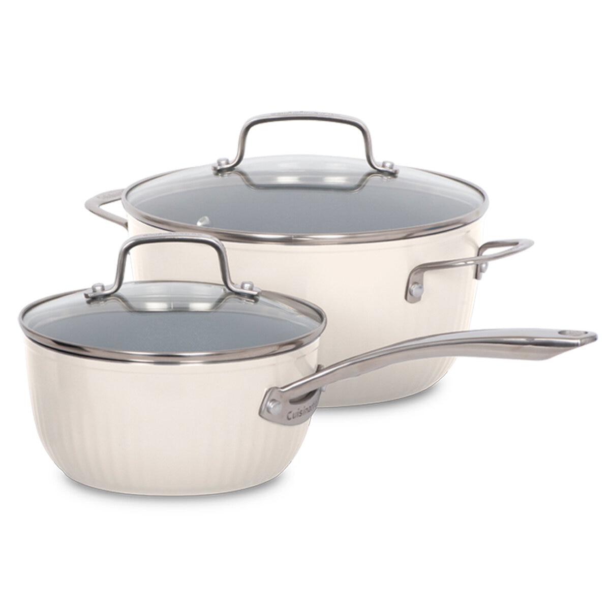 Cuisinart Non-Stick Cookware 12 Piece Set White Cuisinart Non-Stick Cookware 12 Piece Set White