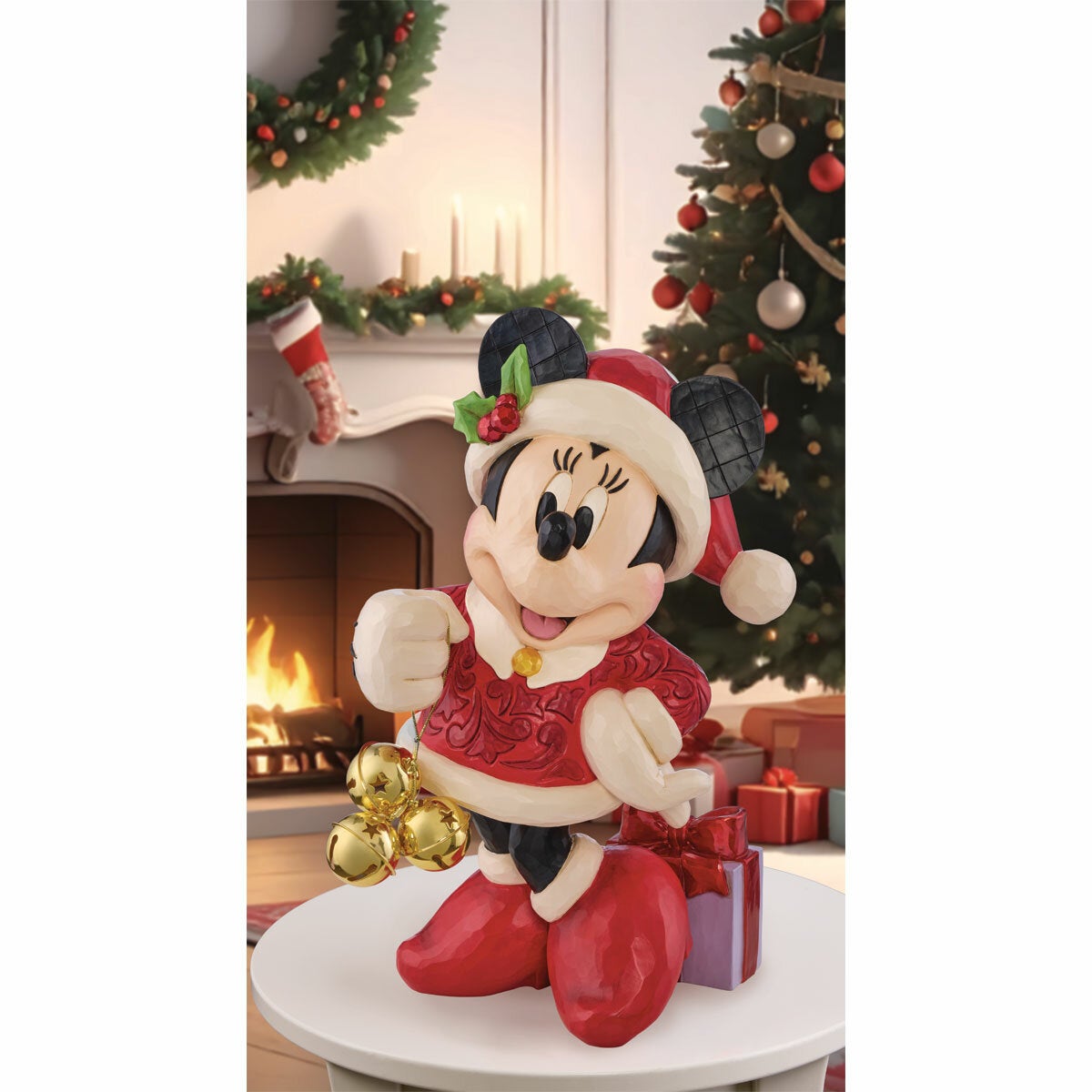 Jim Shore Minnie With Bell 43.18cm Holiday Statue Jim Shore Minnie With Bell 43.18cm Holiday Statue