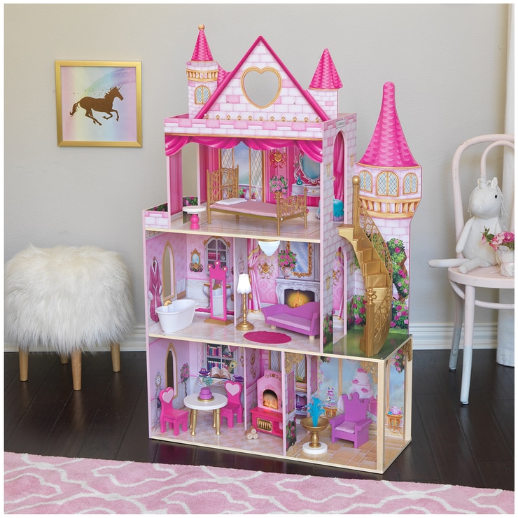 Kidkraft Rose Garden Castle Dollhouse with EZ Kraft Assembly Costco