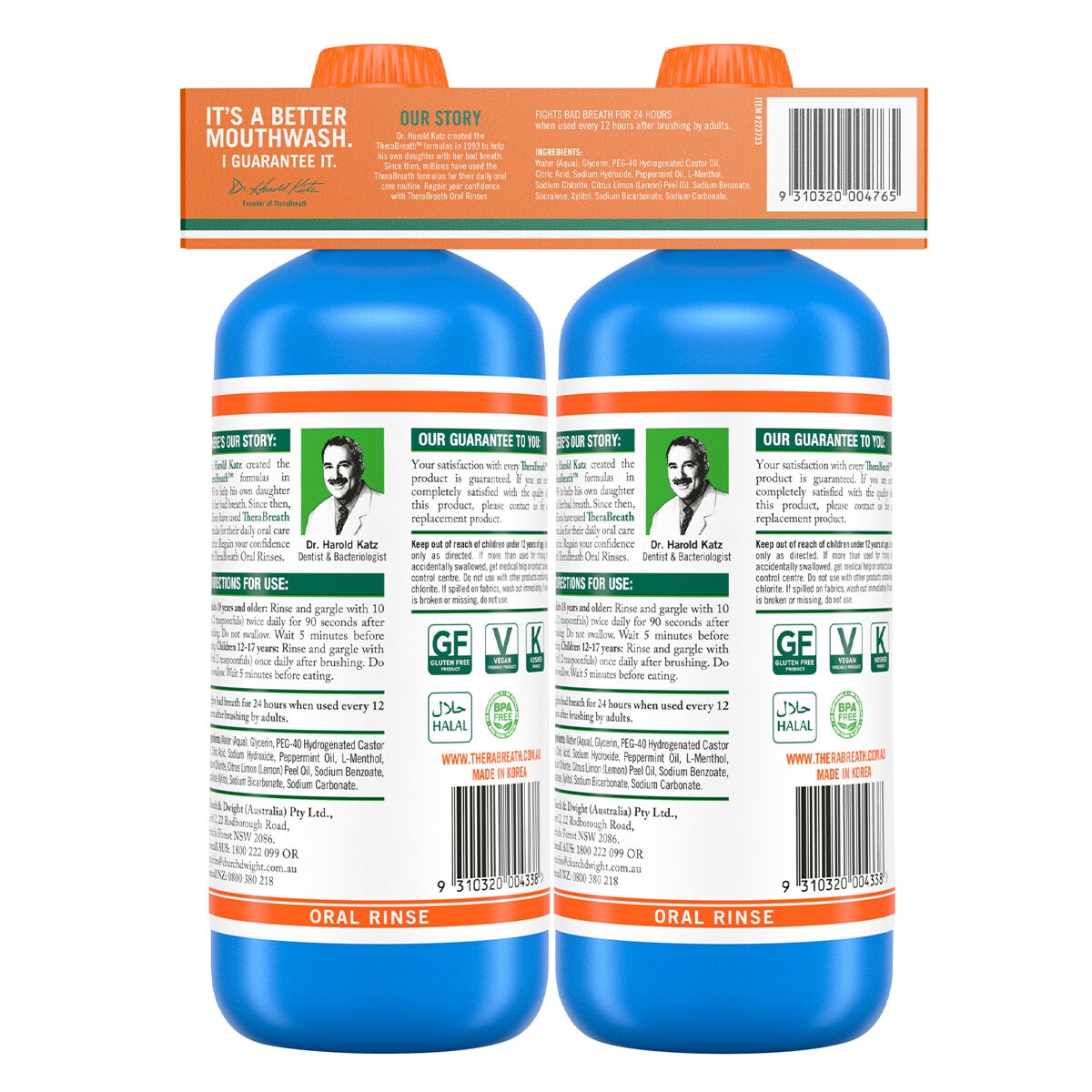 Therabreath 2 x 1 Litre Icy Mint