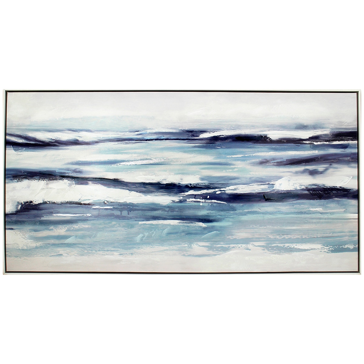 NF Living Ocean Abstract Framed Painting Costco Australia