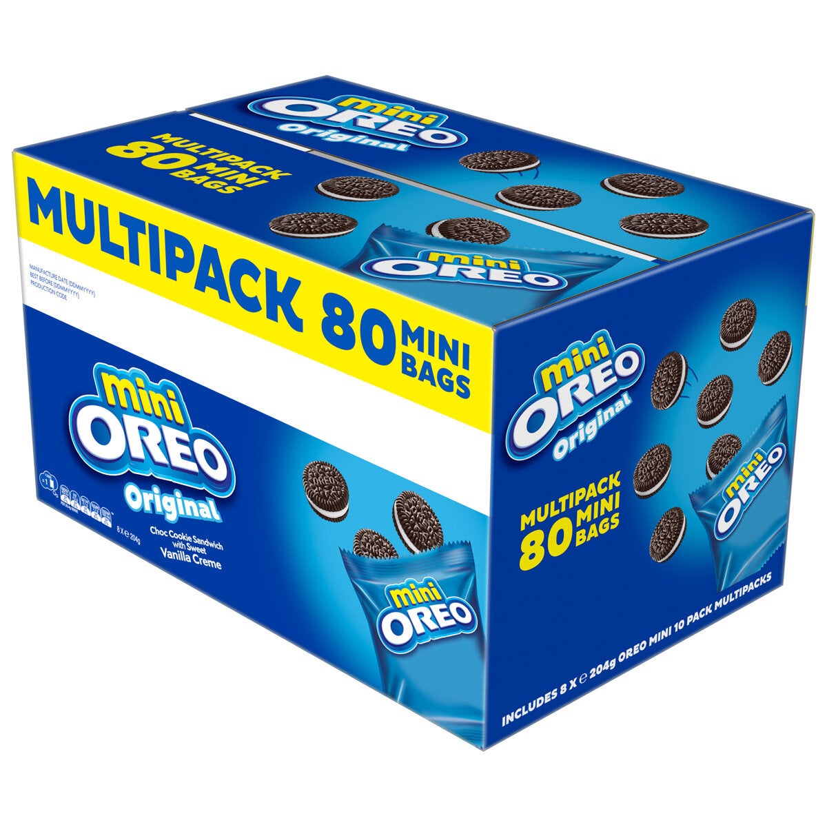 Oreo Original Multipack Mini Bags 80 Pack 8 x 204g