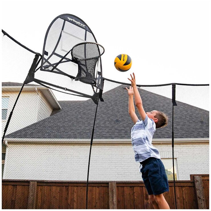 Springfree All Black 4M Jumbo Round Trampoline Bundle