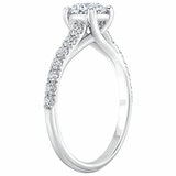 18KT White Gold 1.03ctw Round Brilliant Cut Diamond With 0.70ctw Centre Bridal Ring