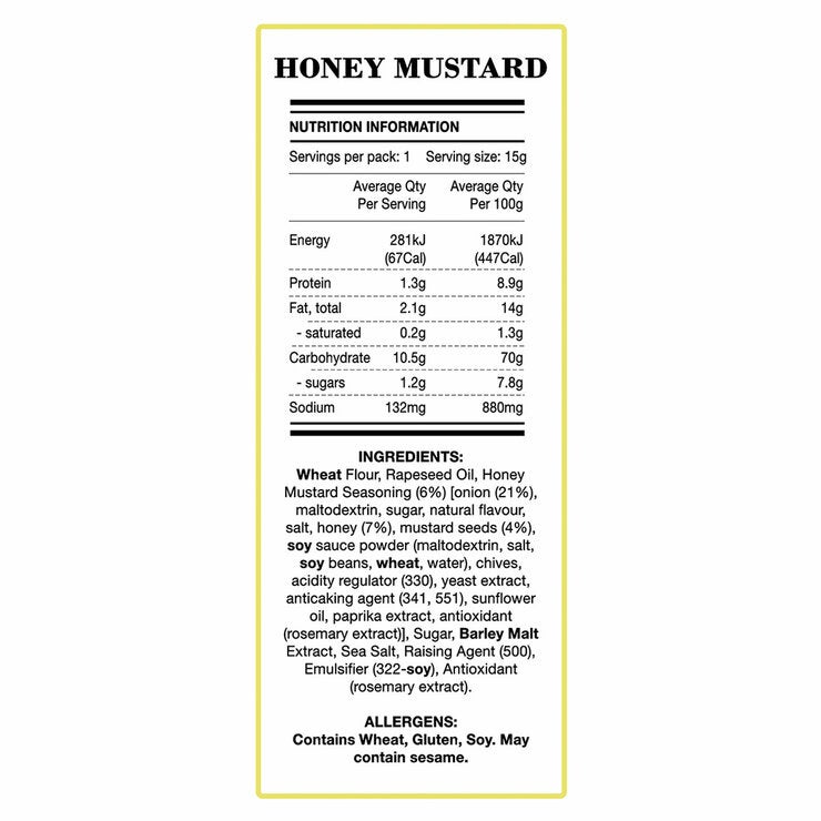 Macy & Tailor Sea Salt & Honey Mustard 24x15g - Grocery Online Macy & Tailor Sea Salt & Honey Mustard 24x15g - Grocery Online
