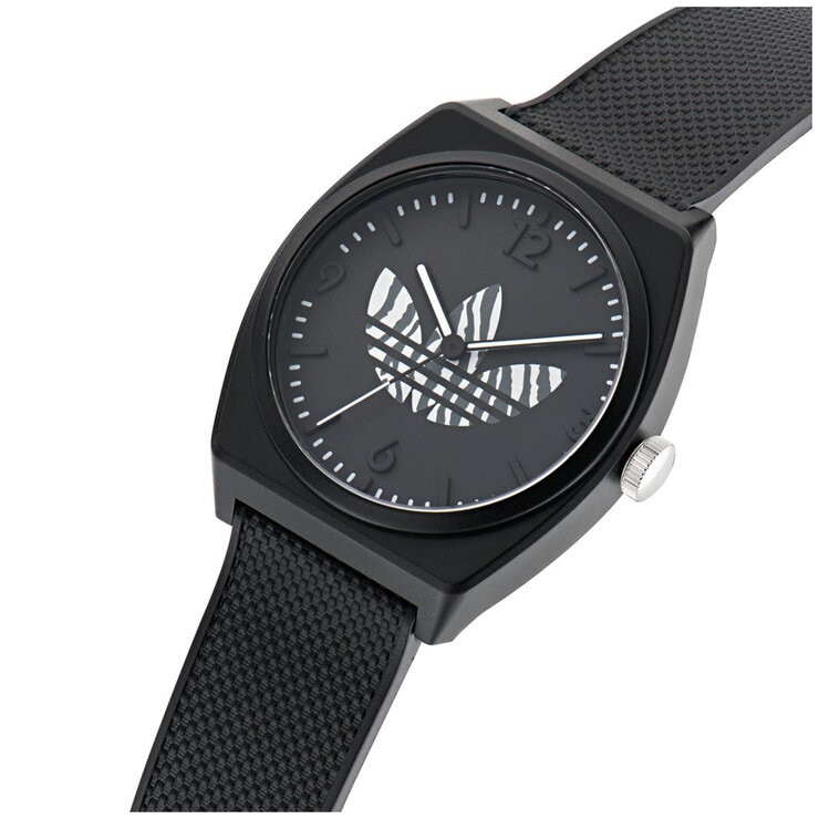 Adidas Originals Street Project Two Black Silicone Strap Unisex Watch AOST23551