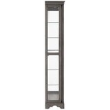 HMI Wood-Framed Sliding 2 Door Curio Cabinet