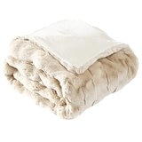 Frye Luxe Faux Fur Throw 152 x 178cm Cream