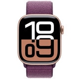 Apple Watch Series 10 GPS 42mm Rose Gold Aluminium Case with Plum Sport Loop