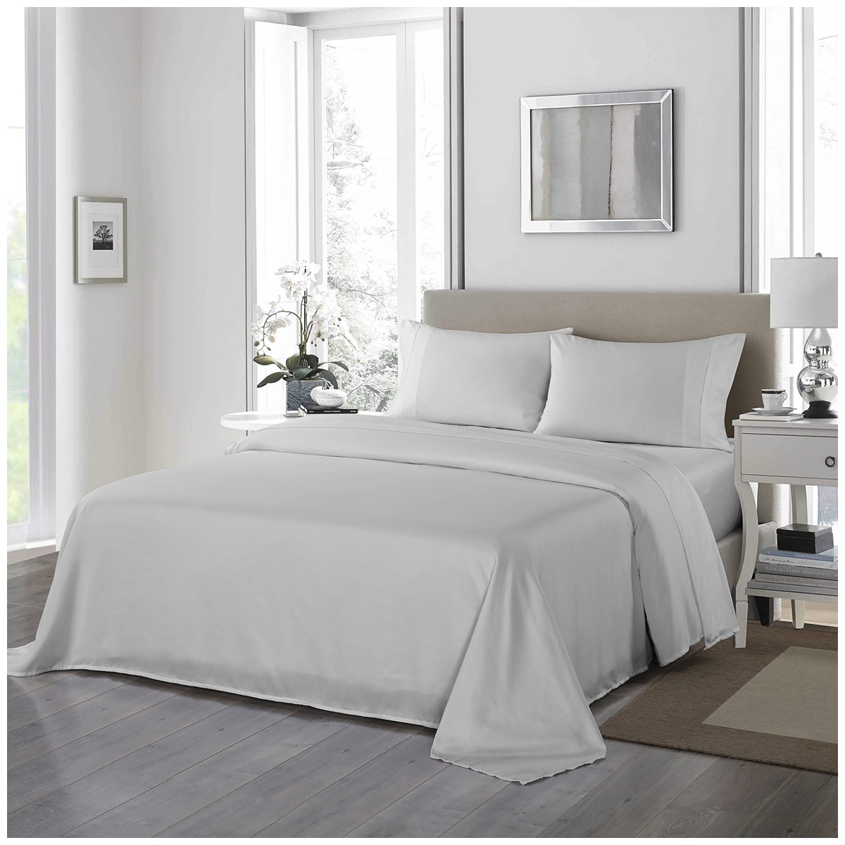 Bdirect Royal Comfort 1200TC Ultrasoft 4 piece sheet set Double - Silver