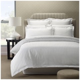 Bdirect Royal Comfort 1200 Thread Count Damask Stripe Cotton Blend Sheet Set - Queen - White