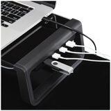 Seville Classics airLIFT Tempered Glass Monitor Riser Black