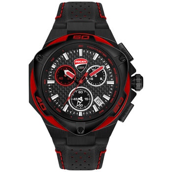 Ducati Motore Chronograph Men's Black Leather Watch