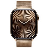 Apple Watch Series 10 GPS + Cellular 42mm Gold Titanium Case With Gold Milanese Loop