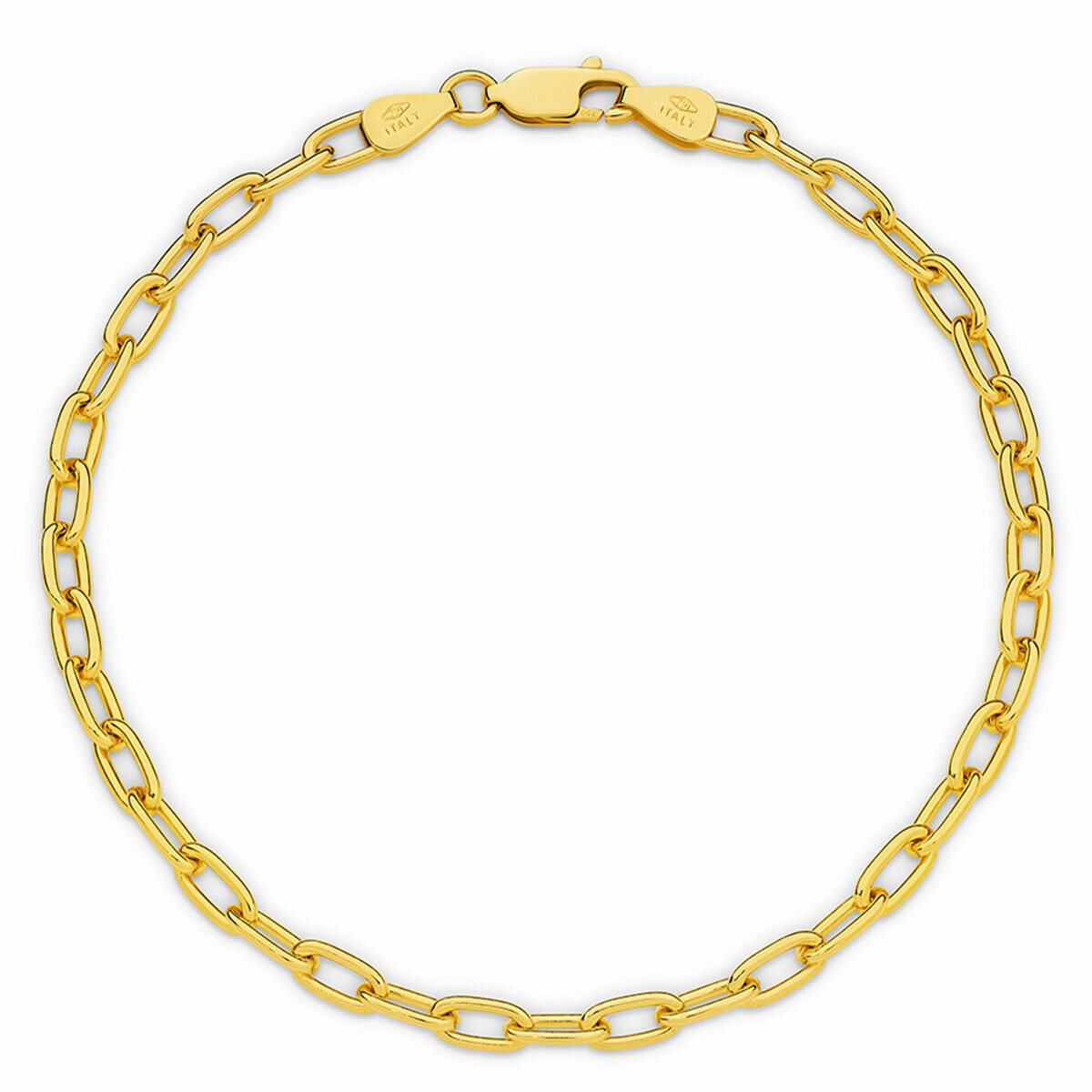 18KT Yellow Gold Paperclip Bracelet 6.8g