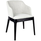 Café Lighting and Living Hayes Black Dining Chair, Natural/